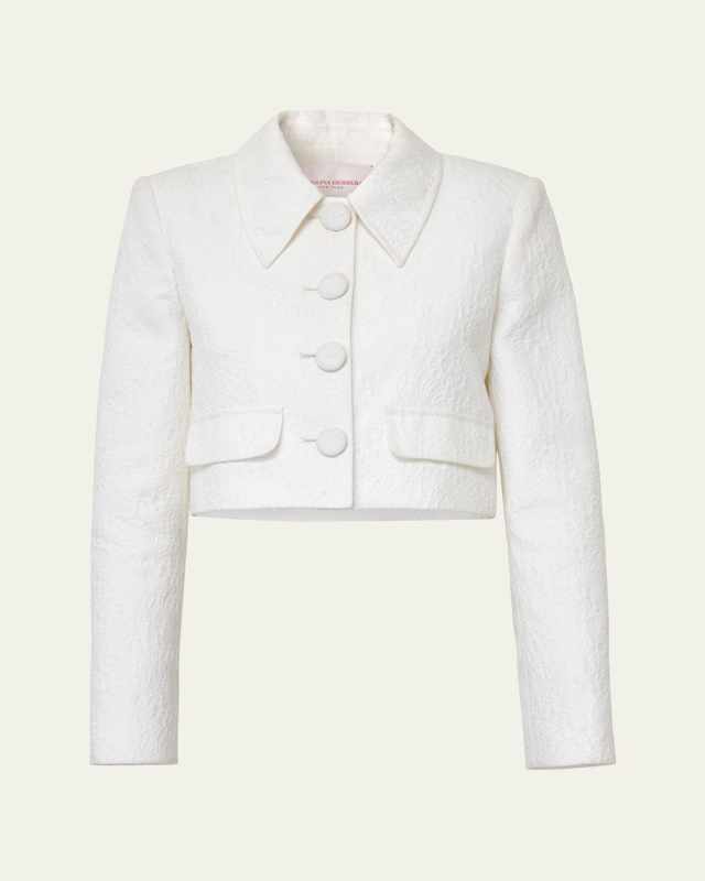 Floral Brocade Crop Jacket